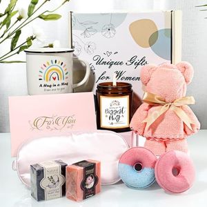 TMEOIIPY Pamper Hampers G-if-t f-or Women -Get Well Soon Gift Box Women - Self Care Package Relax Bath Gifts Women -Thinking of You Birthday G-ift-s for Her Mum Female Friend Coworker Biggest Hug