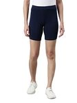 GO COLORS Women Solid Navy Cycling Shorts