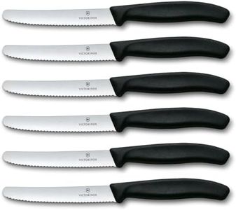 Victorinox Swiss Classic 6-Piece Steak Knife Set, 4-1/2-Inch Serrated Blades with Round Tip, 4-Inch