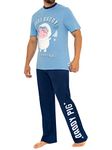 Peppa Pig Pyjamas Mens Daddy Pig PJS Blue Medium