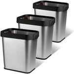 3 Pack Stainless Steel Trash Can 3 