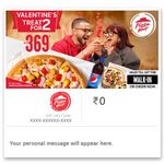 Pizza Hut | Flat 12% off | E-Gift Card | Instant Delivery | Valid for online & in-store purchases | 6 months validity