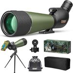 Gosky Flagship 25-75x80 Spotting Scope with Tripod, Phone Adapter & Carrying Bag - BAK4 Waterproof Spotter Scope for Bird Watching Target Shooting Wildlife Viewing, Upgraded Version