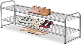 AOODA 2 Tier Long Metal Shoe Rack f