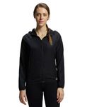 Jockey Women's Microfiber Fabric Solid High Neck Hoodie Jacket with Stay Dry Treatment_Style_MW50_Black_S