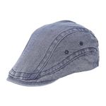 FabSeasons Denim Jeans Cotton Ivy Flat Golf Cap – Classic Newsboy Gatsby Hat for Men