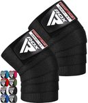 RDX Knee Wraps Pair Weightlifting, IPL USPA Approved, 78” Elasticated Straps for Gym Workout Fitness Squats Powerlifting,Men Women Training, Squatting Leg Press