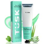 TUSK Natural Probiotic Toothpaste (125g) – Dentist Formulated for Oral Microbiome Balance | SLS-Free, Fluoride for Cavity Protection | With Lactobacillus, Tulsi & Avocado | 3-Month Supply | Vegan