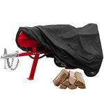 NEH Premium Waterproof Gas Log Splitter Cover - (65" x 60" x 30") - Superior All Weather Protection Storage Cover - Black