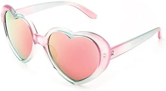 FEISEDY Vintage Polarized Heart Shaped Sunglasses for Women UV Protection Lens Love Eyeglasses B2337