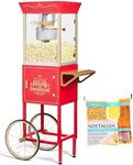 Nostalgia Red Professional Popcorn Maker Machine - 8 Oz Kettle Makes Up to 32 Cups - Includes 24 8-Ounce Popcorn All-In-One Packs