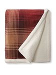 Eddie Bauer Sherpa Throw, Raisin