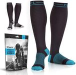 POWERLIX Compression Socks for Women & Men (Pair) for Neuropathy Swelling Pain Relief 20-30 mmHg Medical Knee-high Stockings