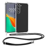 kwmobile Crossbody Case Compatible with Samsung Galaxy A36 5G Case - Clear TPU Phone Cover w/Lanyard Cord Strap - Transparent
