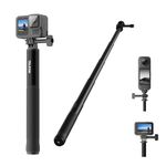 TELESIN 47" Extension Selfie Stick, Portable Smooth Handheld Invisible Monopod Pole for GoPro Hero 13 12 11 10 9/Insta360 X5 X4/DJI Osmo Pocket/AKASO Vlog Selfie Stick, Action Camera Accessories