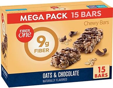 Fiber One Chewy Bars, Oats & Chocolate, Fiber Snacks, Mega Pack, 15 ct