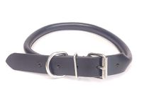 K9 Premium Leather Round Dog Collar - Durable, Adjustable, and Stylish Pet Accessor