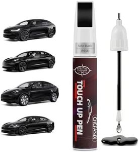Touch Up Paint Pen for Tesla Model 3/Y/S/X (Solid Black(PBSB))–Exact Color Match Car Paint Scratch Repair, 2-in-1 Brush & Pen, DIY Chip & Scratch Fix,Automotive Scratch Repair Pen