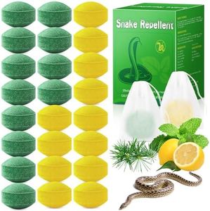Motrapso 24 Pack Keep Snakes Away Balls for Outdoors Indoor, Natural Snakes Balls for Snakes Rats and Other Pests, Used in Yard Lawn Garden Camping Fishing, Safe for Human, Pet, Snakes and Plants