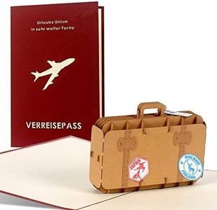 Diese-Klappkarten Carte Voyage Pop Up - Carte de Voeux de Voyage Femme Homme avec Enveloppe - Carte Anniversaire 3D Carte Cadeau pour Départ Avion Train Croisière Retraite Noces