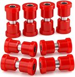 Club Car DS Front & Rear Leaf Spring Bushing Kit, Golf Cart Leaf Spring Polyurethane Bushing and Sleeves for 1981-Up DS, Upgraded Red GolfCart Suspension Shackle Parts OE Replaces 1012303 1015583