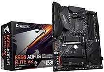 GIGABYTE B550 AORUS ELITE V2 Motherboard ATX - Supports AMD Ryzen 3rd Gen Processors AM4, Twin 12+2 Phases Digital VRM, PCIe 4.0 x16 Slot,Dual PCIe 4.0/3.0 x4 M.2, 2.5GbE LAN, RGB FUSION, Q-Flash Plus