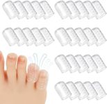 30Pcs Silicone Anti-Friction Toe Protector,Breathable Gel Toe Cap Breathable Silicone Toe Protector