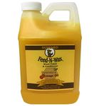 Howard Feed N Wax Wood Polish Conditioner Cleaner FW0064 Orange Oil, Beeswax for Mahogany, Oak, Teak and Wooden Furniture 1892ml (64oz)