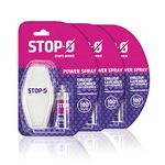 Stop-O One Touch Power Spray, Instant Bathroom/Toilet Freshener, English Lavender Fragrance - Set of 3 Packs (1 Dispenser + 1 Refill per pack)