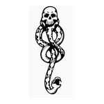 ZYFC 30Sheets Magic Mantra Snake Skull Death Eater Dark Mark Mamba Snake Temporary Tattoo Stickers for Adult Women Men Costume Party Tattoo Halloween Cosplay Tattoo Accessories