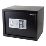 Stalwart 65-EK-30 Digital Safe – Electronic Steel Safe with Keypad, 2 Manual Override Keys – Protect Money, Jewelry, Passports – For Home, Business, Travel, Black, 17.9 in x 15.4 in x 15.2 in