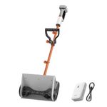 Litheli U20 Lightweight Cordless Electric Snow Shovel, 20V 12-Inch 4Ah Battery Powered Snow Blower with Adjustable Front Handle, Battery Operated Snow Thrower for Snow Removal