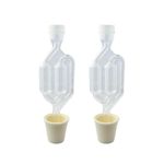 Home Brew Ohio Twin Bubble Airlock and Carboy Bung (Set of 2)