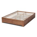 Baxton Studio Wren Queen Size Walnut 3-Drawer Storage Bed Frame