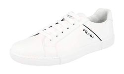 Prada Men's 4E3340 6DT F0009 White Leather Trainers/Sneaker UK 9 / EU 43