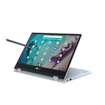 ASUS Chromebook Flip CX5400FM, 14" Touchscreen NanoEdge Display, Intel Core i3-1110G4, 128GB SSD, 8GB RAM, Garaged Stylus, Backlit Keyboard, Chrome OS, AI Blue (Renewed)