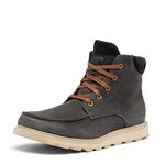 Sorel MADSON II MOC TOE WATERPROOF Men's Casual Winter Boots, Grey (Coal), 6 UK