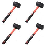 Kuber Industries Rubber Mallet|Non-Slip Small Hammer For Tiles|Soft Impact & No Damage (Red & Black) (Pack Of 1)