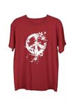 Wear Your Opinion Mens S to 5XL Graphic Printed T-Shirt (Design: Peace Bird,Maroon,X-Large)