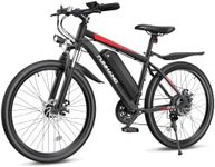Funhang Electric Bike, 26'' 1000W Peak Ebike, Up to 50 Miles Electric Mountain Bike with 48V Removable Battery, Front Suspension, 7 Speed, UL 2849 Certified