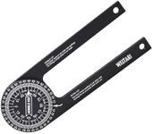 WEITARI Miter Saw Protractor|7-Inch Aluminum Protractor Angle Finder Featuring Precision Laser-Inside & Outside Miter Angle Finder for Carpenters, Plumbers and All Building Trades (Black)