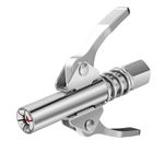 Quadafy Grease Gun Coupler, Quick Locking Grease Gun Tip, 6 Thickened Jaws Locking, High Pressure Grease Fittings, Compatible with All 1/8" NPT Grease Guns