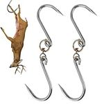 Smarkey Tripod Deer Game Hoist Hook, Swiveling Meat Hooks for Hanging, Smoker, Giant Fish Hook, Meat Processing, Bacon Hanger