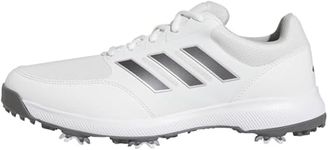 adidas Men's Tech Response 3.0 Wide Golf Shoes, Cloud White/Dark Silver Metallic, 10 UK