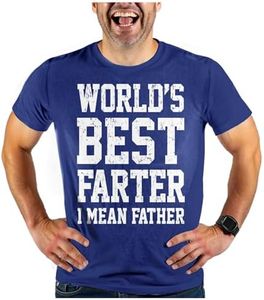 Tstars World Best Farter I Mean Father Shirt Gifts for dad from Daughter Son Funny t-Shirt for Men A1 5X-Large Blue