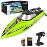 VOLANTEXRC Brushless RC Boat 30+MPH High Speed Remote Control Boat for Lakes 2.4GHz Racing Boat Low Battery Alarm Function Fast RC Boat for Adults (Green)