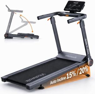 Foldable Treadmill with Auto Incline - Vitalwalk Commercial 48"x18" Wide Running Belt, 20% / 15% Incline, 10MPH, 3.5HP Brushless, Walking Pad Treadmill for Home, Auto Folding, No Installation, 350LBS