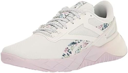 Reebok Nanoflex Cross Trainer Mujer, Tiza/brillo de cuarzo/pizarra azul, 40.5 EU