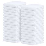 Avalon Towels Terry Bar Mop Towels (Value Pack of 30) Size 16"x19" – Absorbent and Durable, Multipurpose Cleaning Rags, Cotton Cleaning Towels, Terry Cloth Rags, Reusable Shop Rags (White)