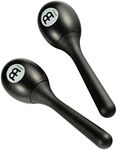 Meinl Percussion Plastic Egg Maracas - 2 Musical Instruments with clear Sound - Gift Idea - Plastic, Black (PEMBK)